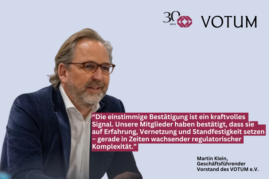 Presseinformation: VOTUM-Mitgliederversammlung in Hannover bestätigt Vorstand einstimmig